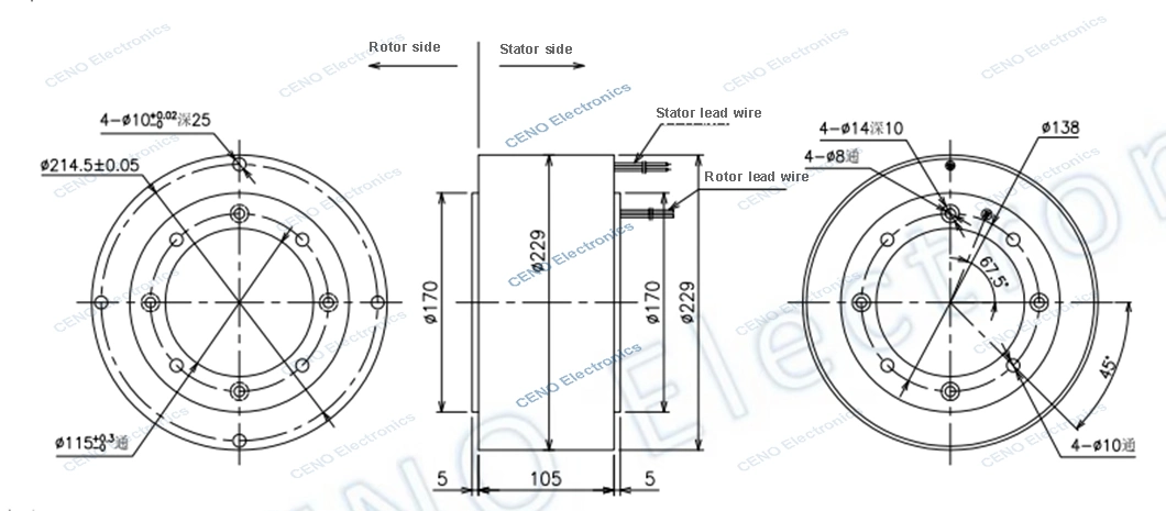 Signal Slip Ring With Through Hole For Industry Application