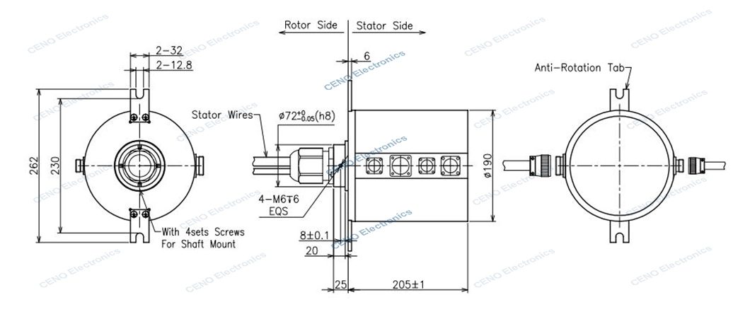 Ethernet Slip Ring For Low Temperature industry application