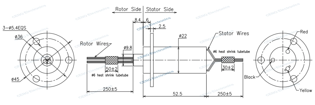 Capsule Slip Ring With Electrical Power Collector For Industrial Application